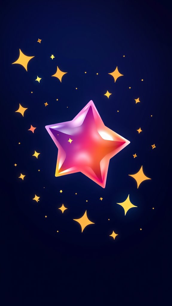 3d star clipart with shadows