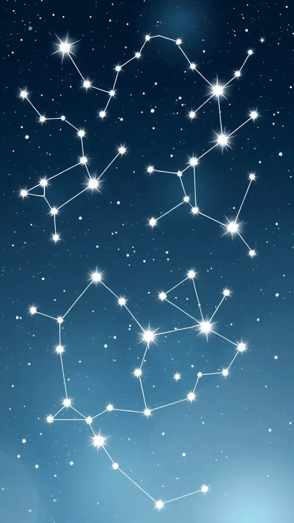 abstract star constellation clipart