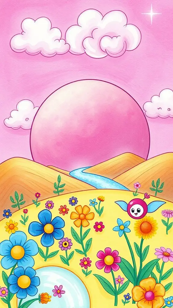 adorable alien world illustration