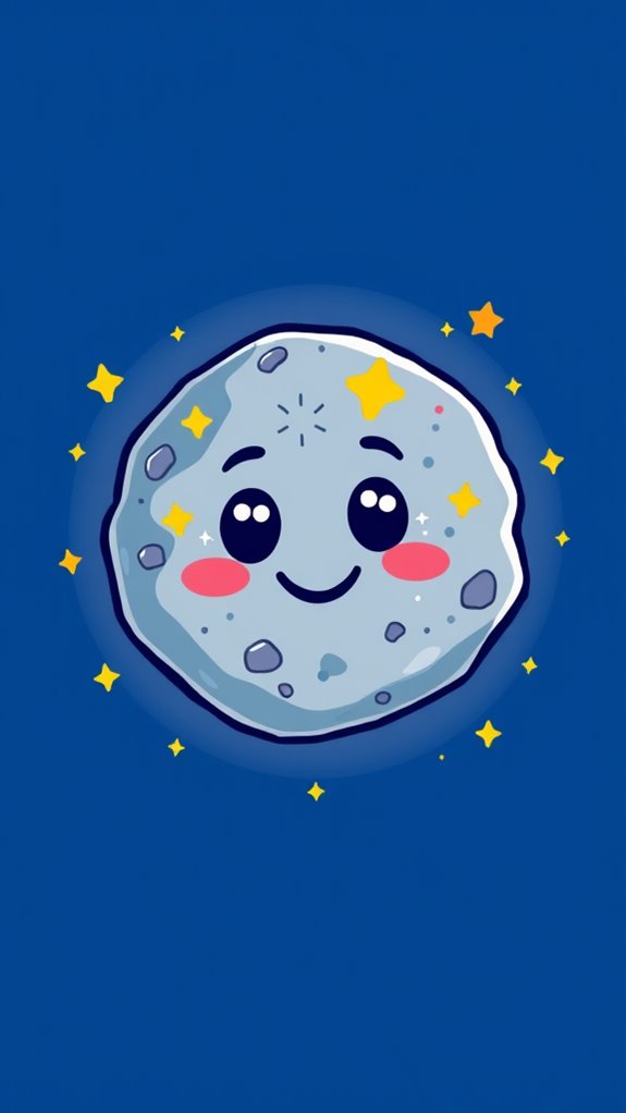 adorable asteroid graphic design