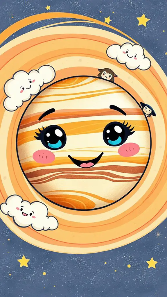 adorable illustration of jupiter