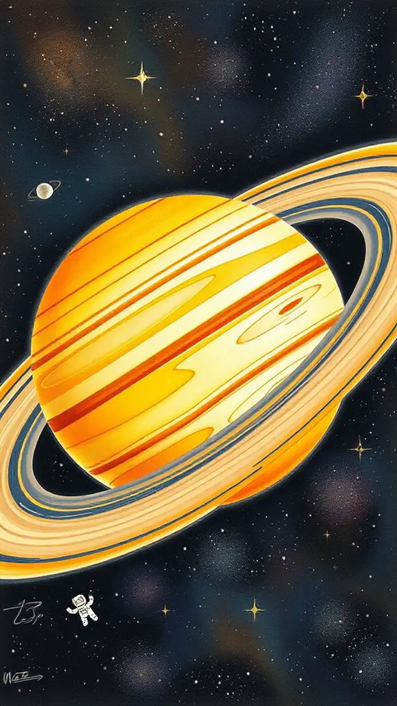 artistic representation of saturn