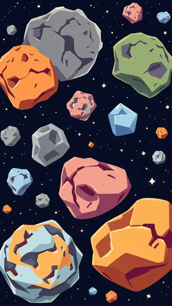 asteroid illustrated graphic design