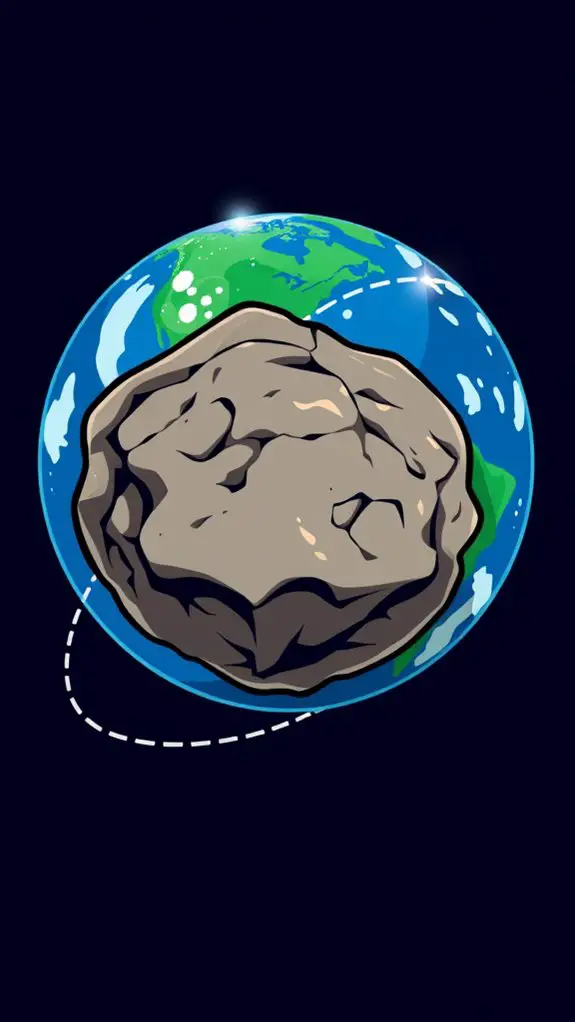 asteroid orbit graphic illustration