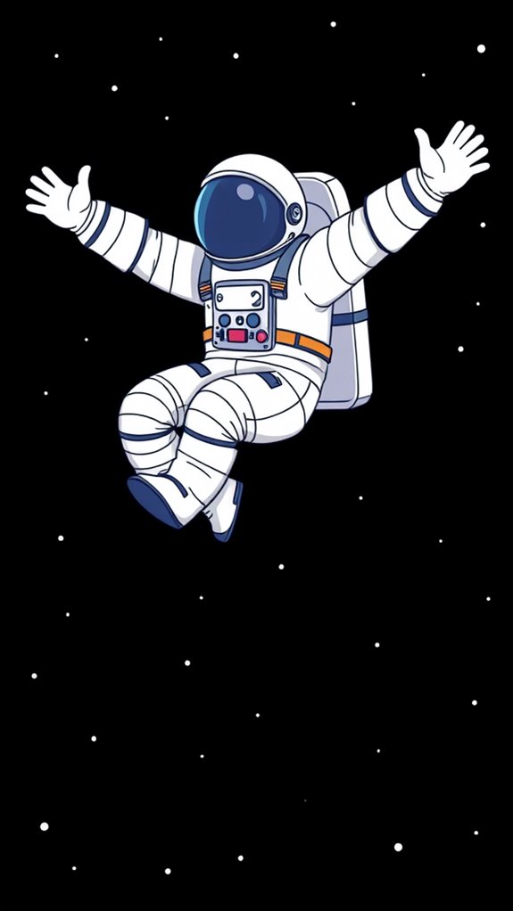astronaut floating in space
