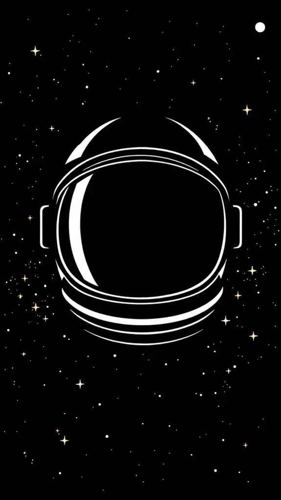 astronaut helmet silhouette clipart