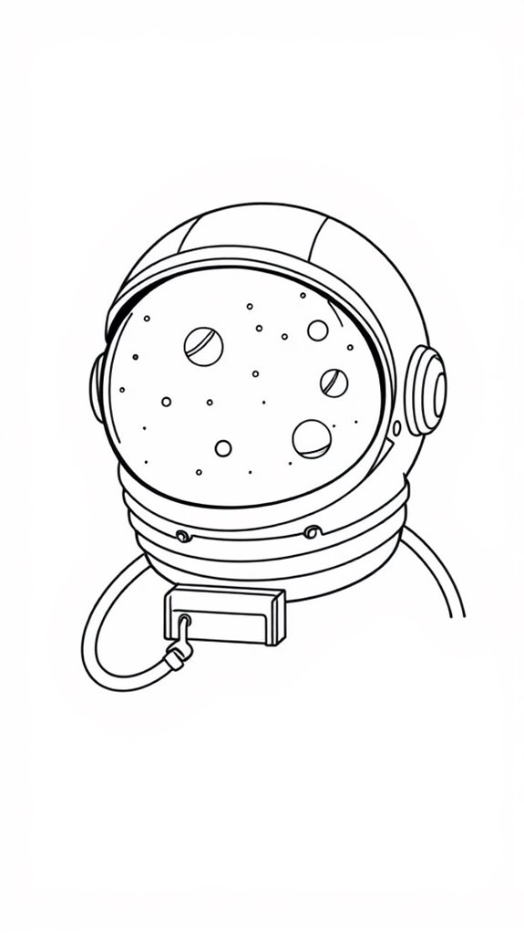 basic astronaut helmet sketch