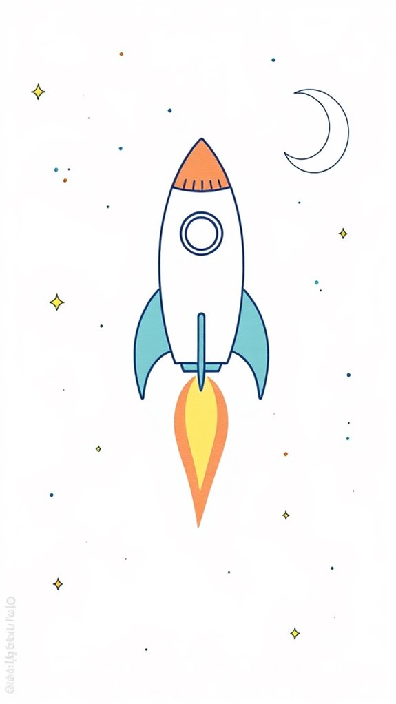 basic spaceship illustration concept