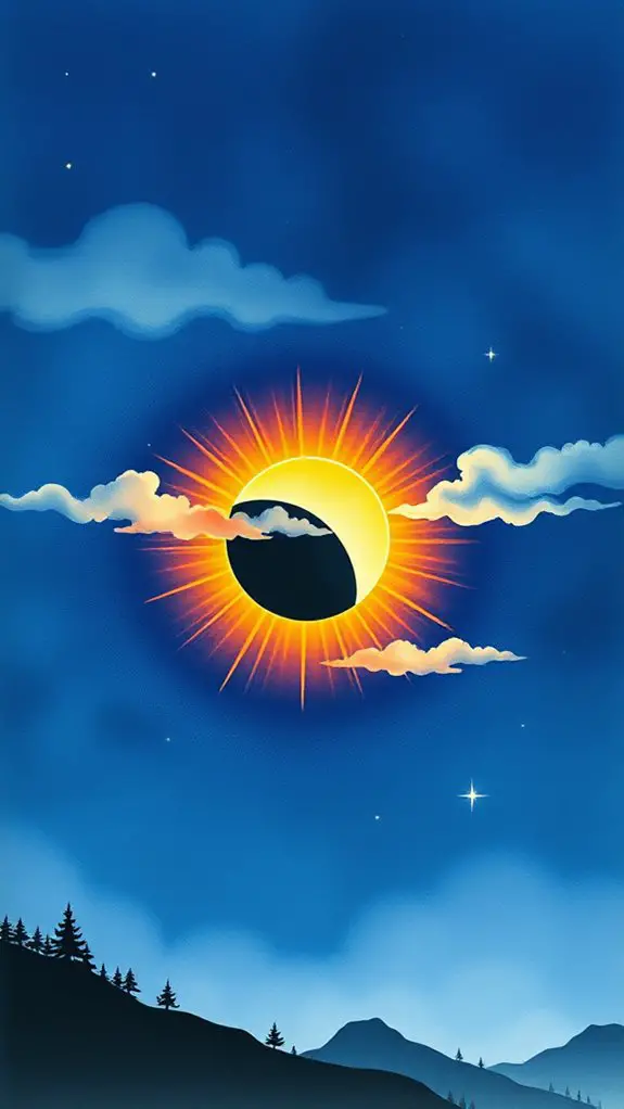 celestial event watercolor artwork