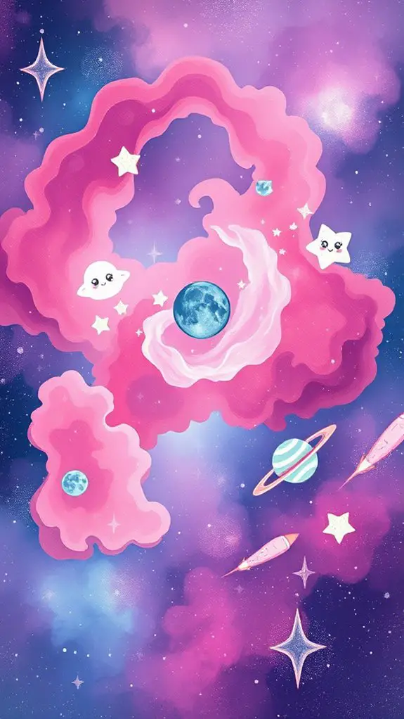colorful cosmic cloud art