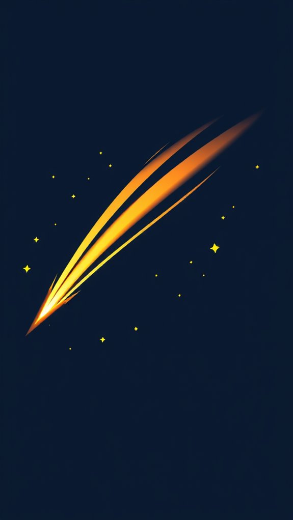 comet in night sky