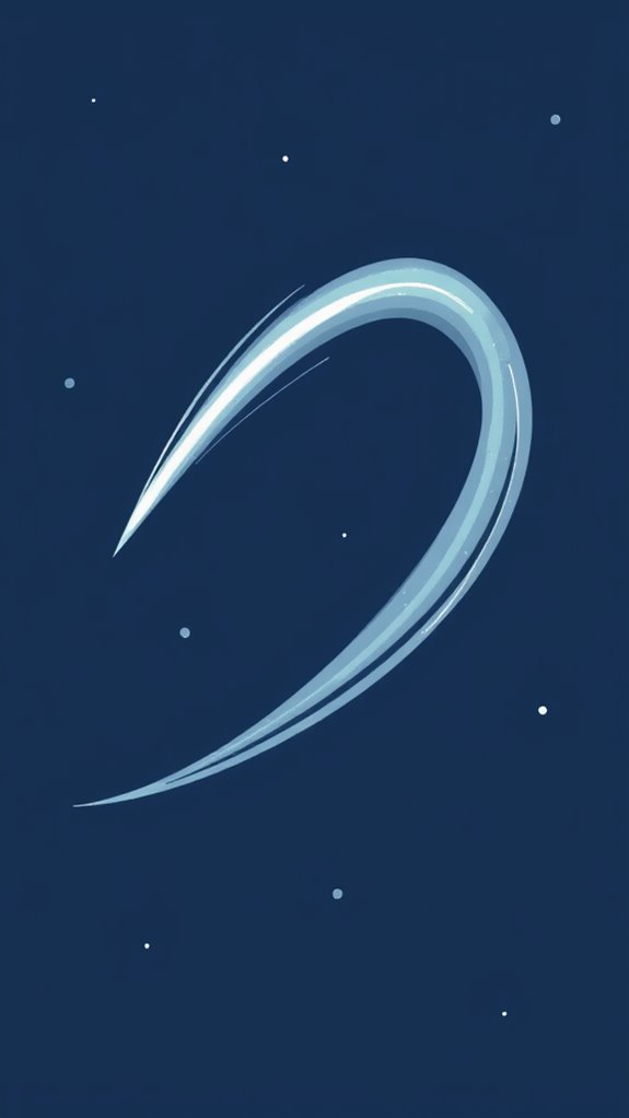 comet with glowing trail