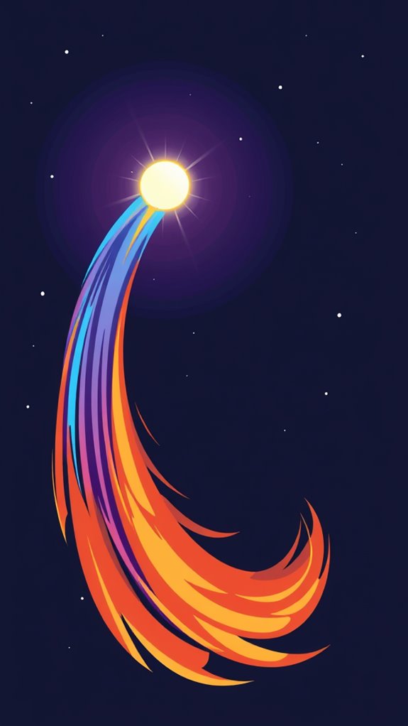 comet with tail illustration