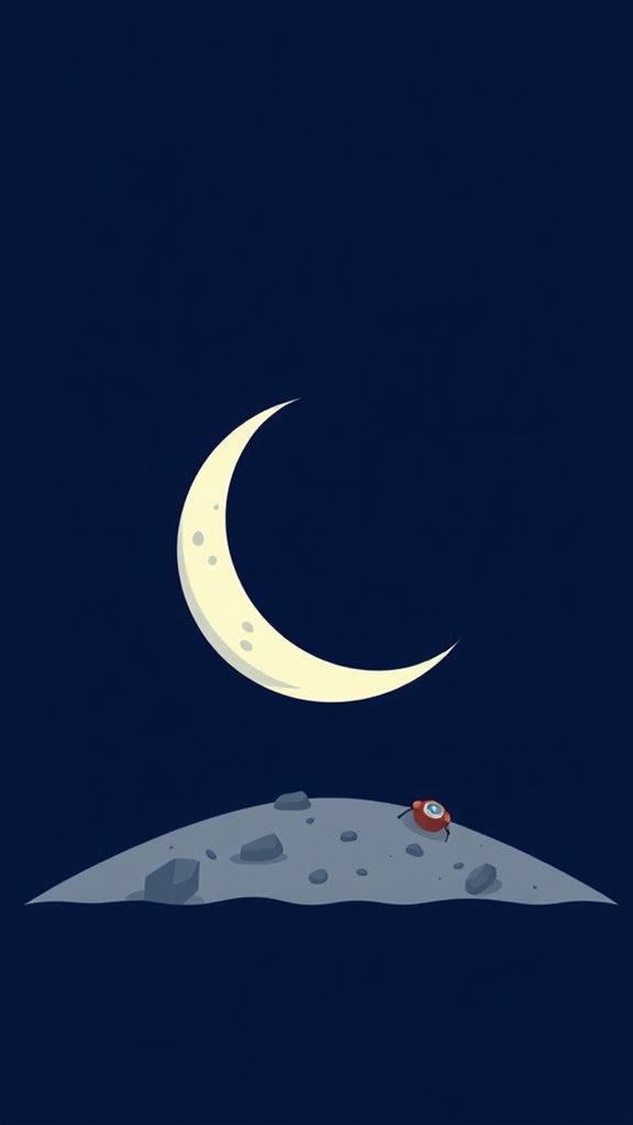 crescent moon landing illustration