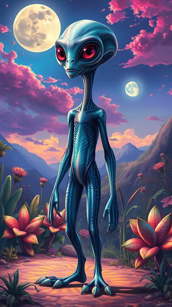 detailed extraterrestrial illustration concept