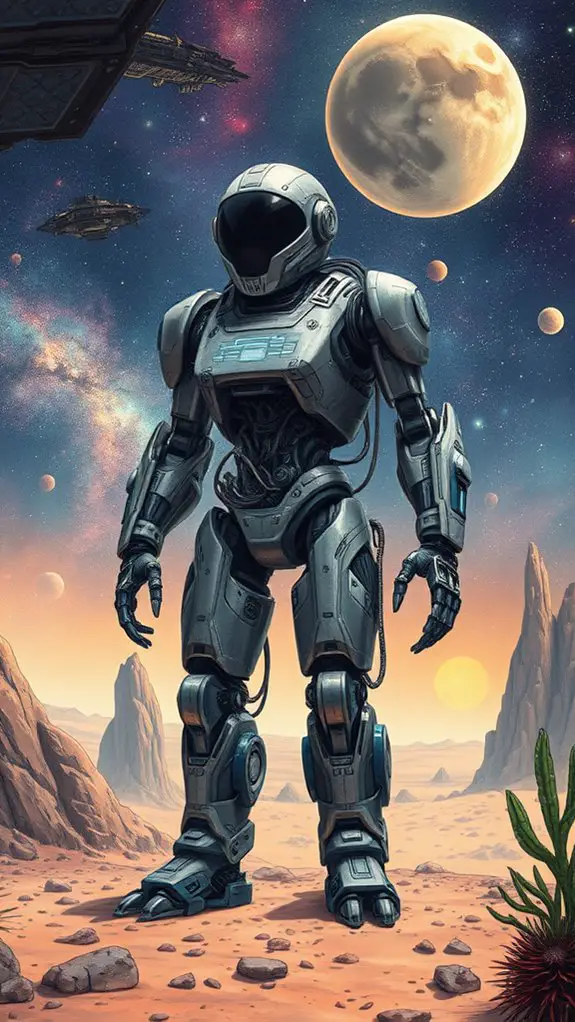 detailed futuristic robotic design