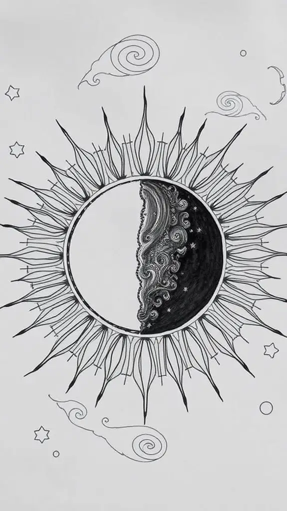eclipse themed circle art