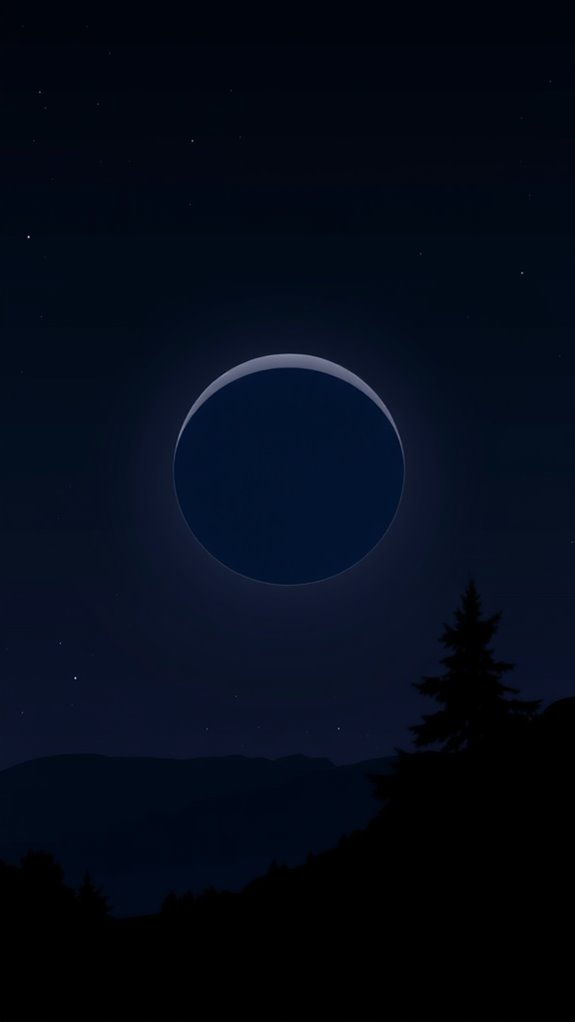 eclipsed moon silhouette design