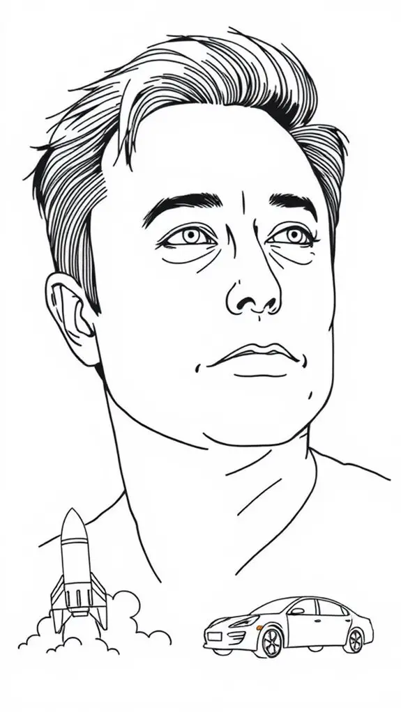 elon musk artistic representation