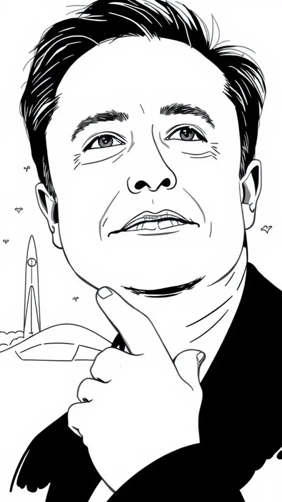 elon musk minimalist art