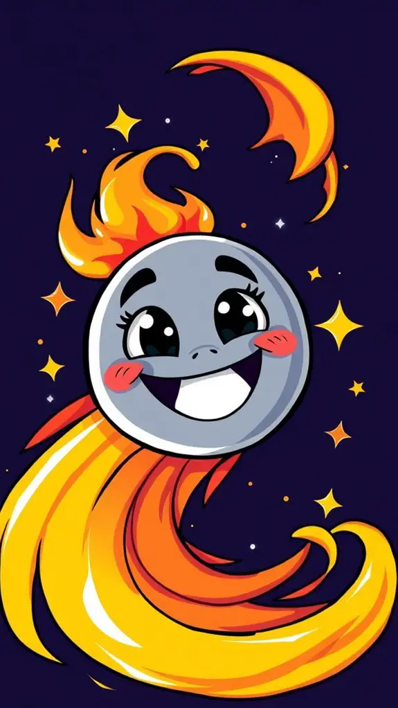 expressive comet clipart design