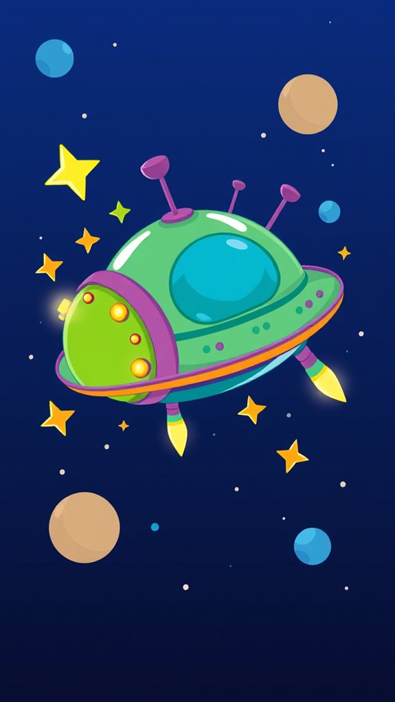 extraterrestrial spacecraft illustration graphic
