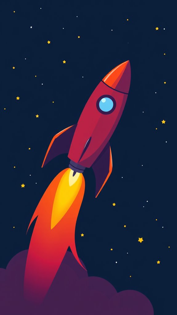 flame trail rocket launch