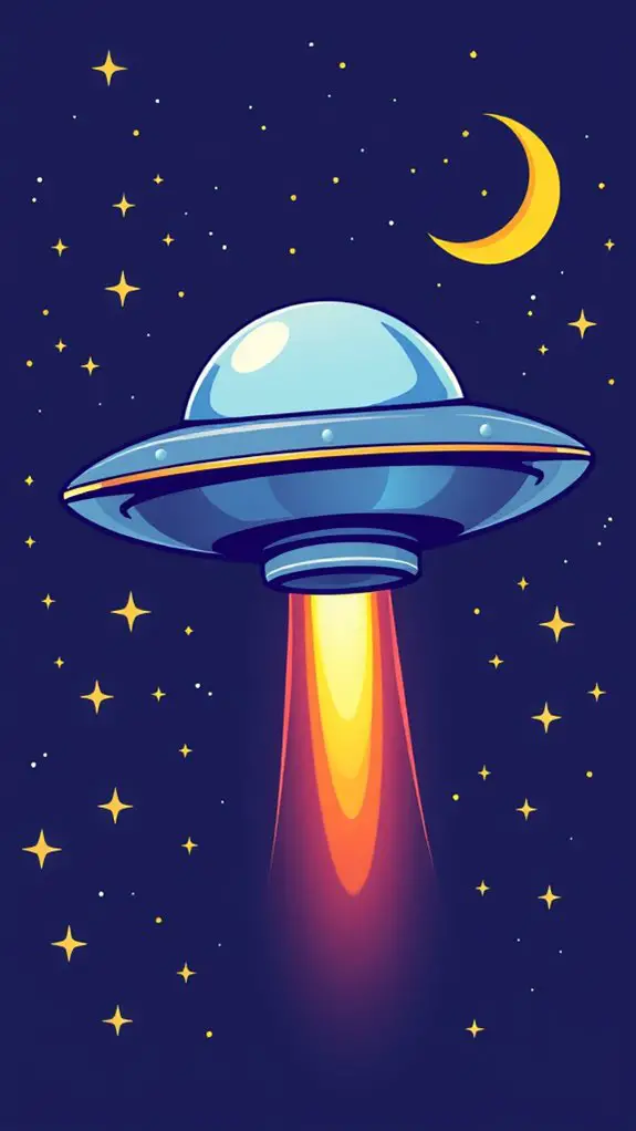 flying saucer clipart design