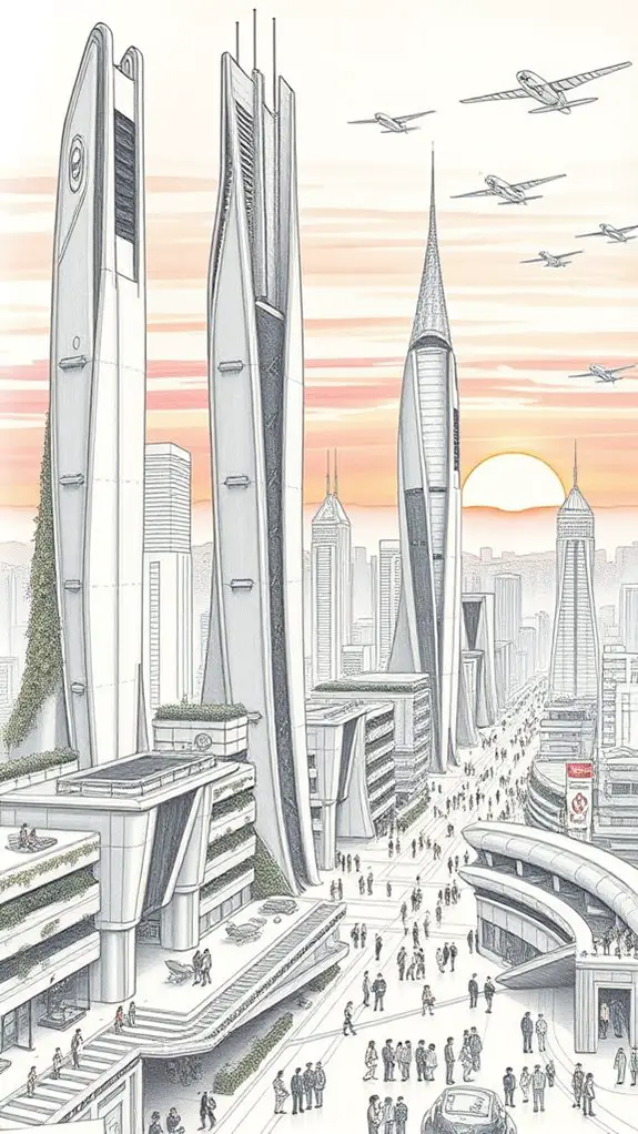 futuristic city design concept