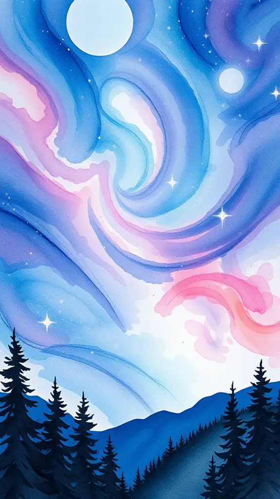 galactic watercolor art piece