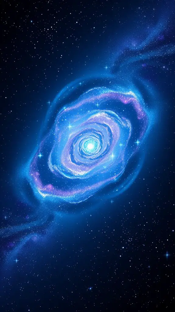glowing milky way cluster