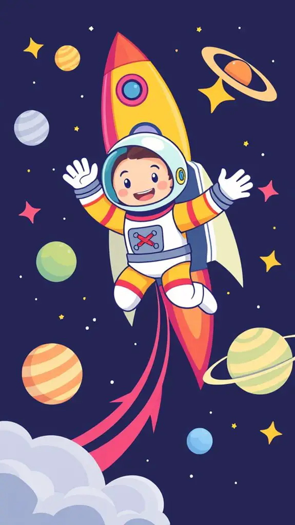 interactive astronaut rocket clipart