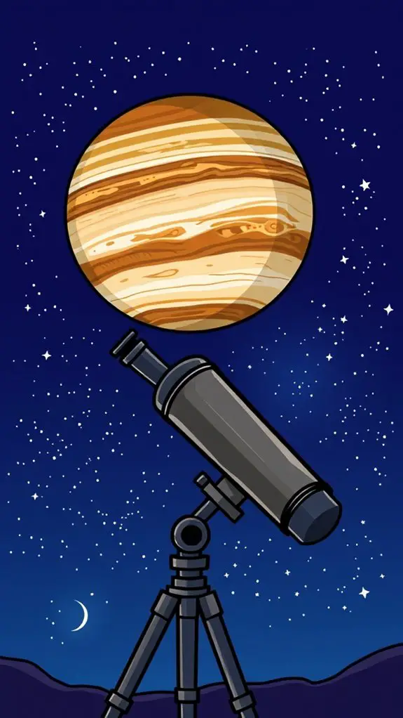 jupiter telescope view clipart
