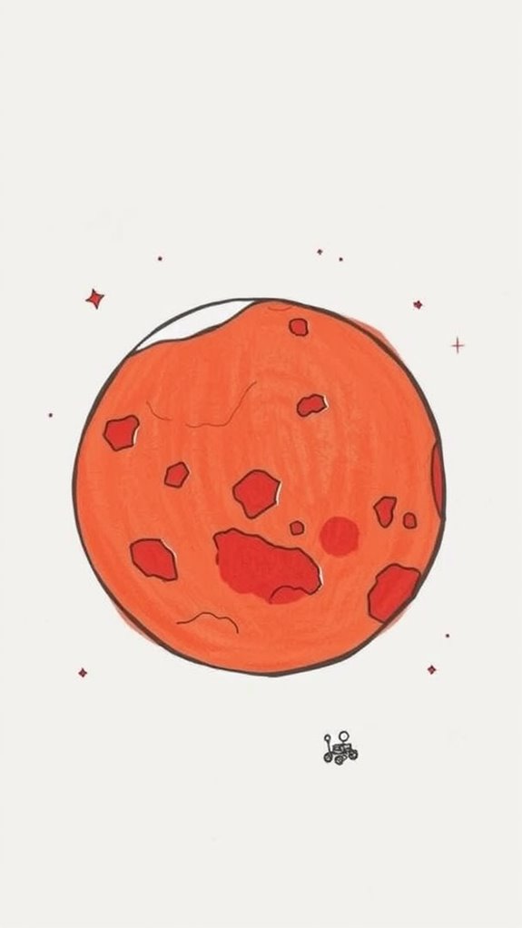 mars sketch illustration style