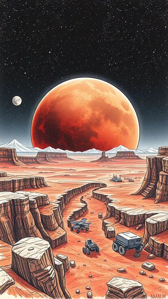 martian landscape sketch art