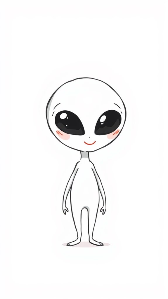 minimalist alien artwork design