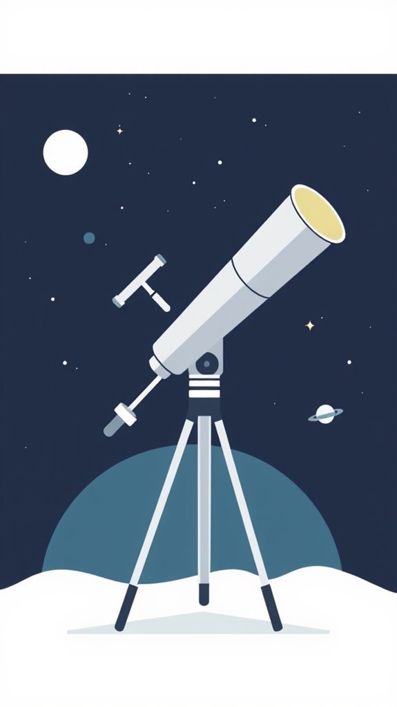 minimalist space telescope illustration