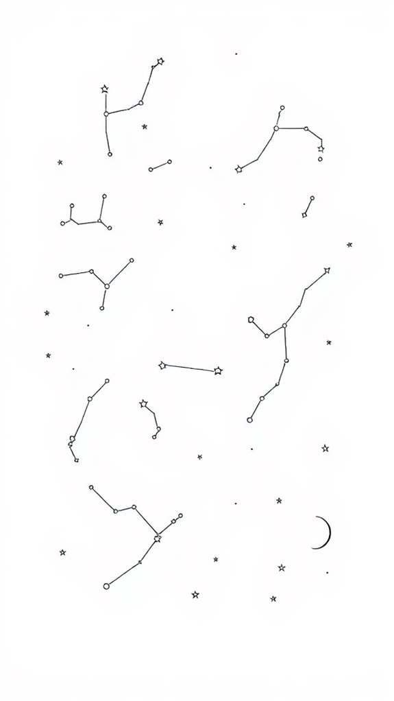 minimalist star constellation design