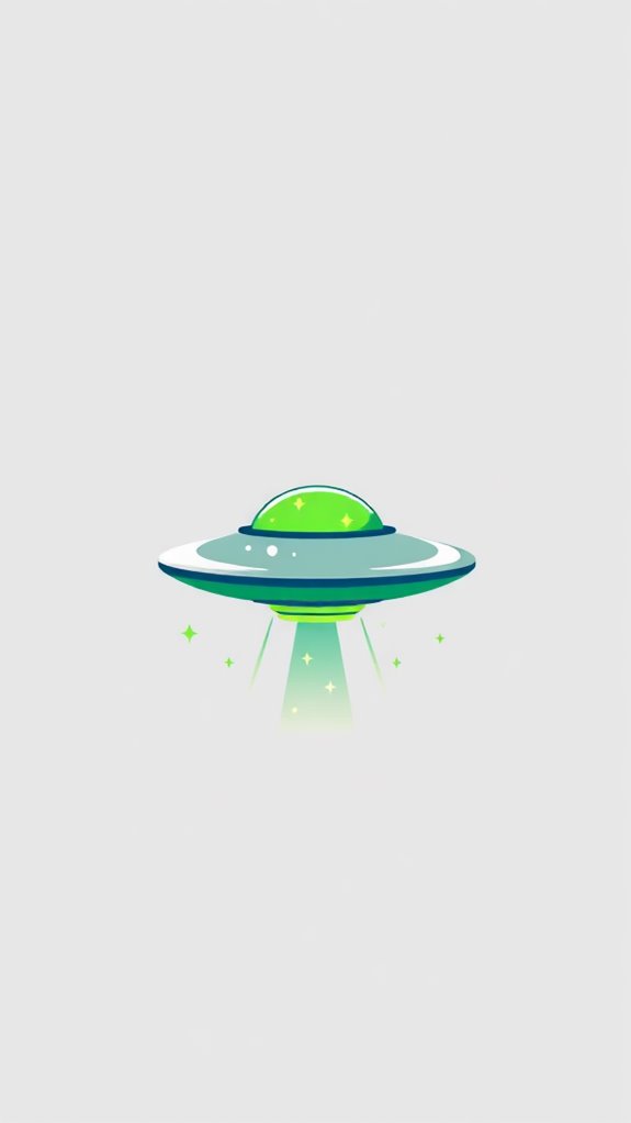minimalist ufo clipart design