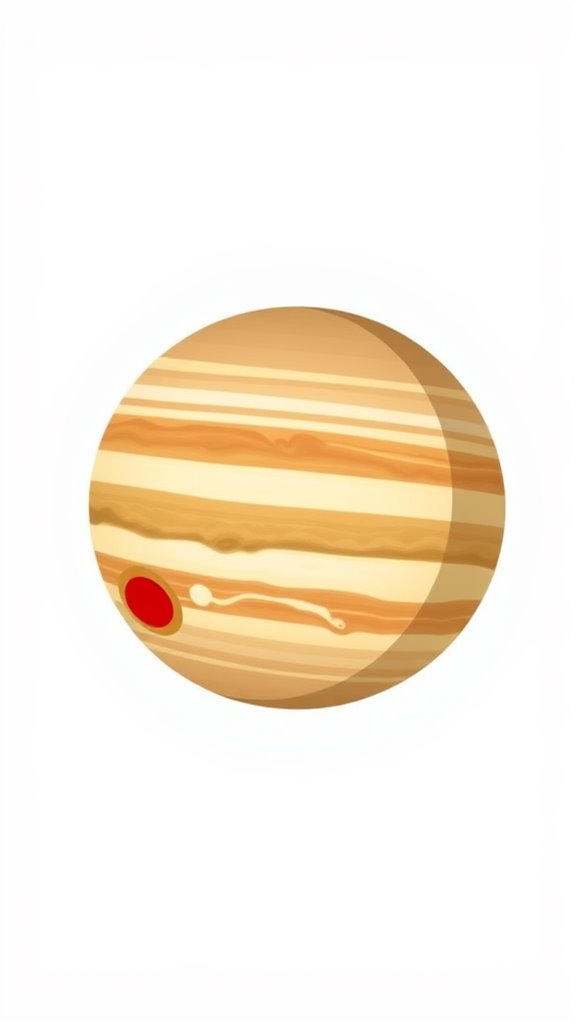 minimalistic jupiter planet clipart