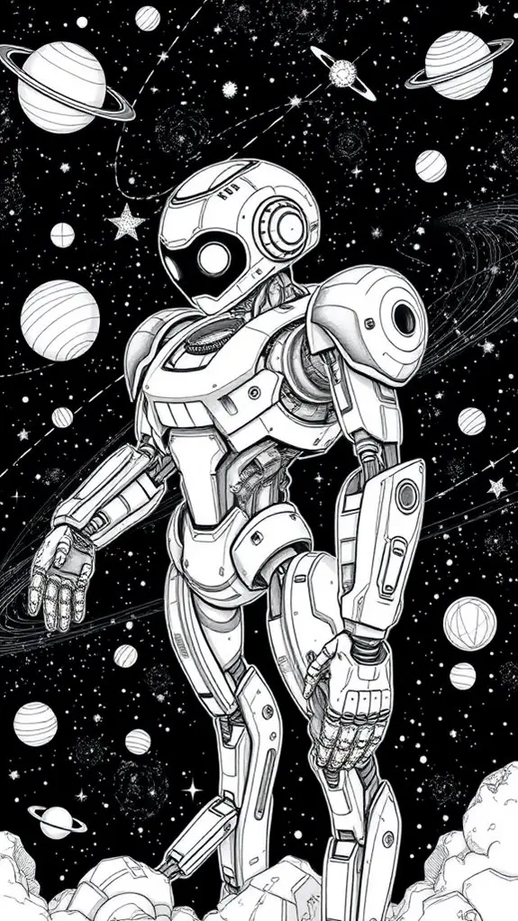 monochrome robotic space design