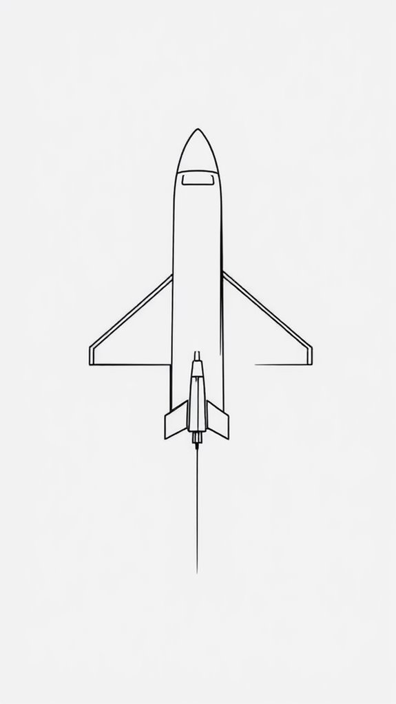 monoline space shuttle illustration