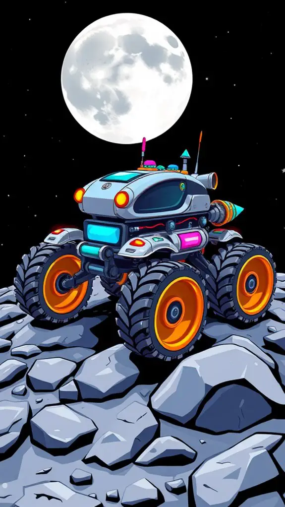 moon rover space clipart
