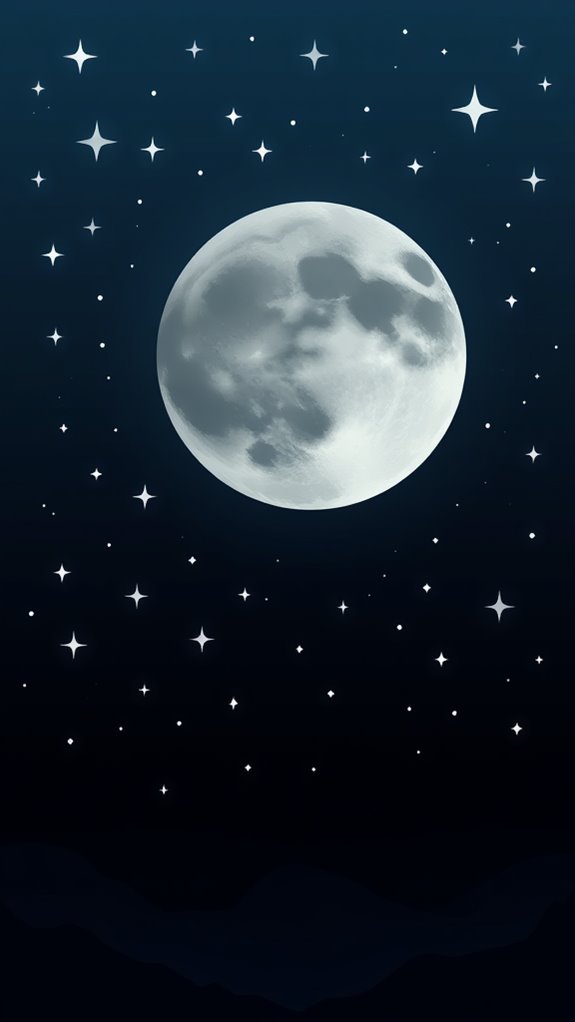 moonlit sky with eclipse