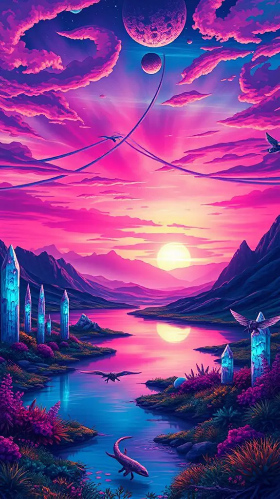 otherworldly alien landscape art
