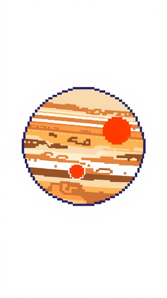 pixel art jupiter clipart