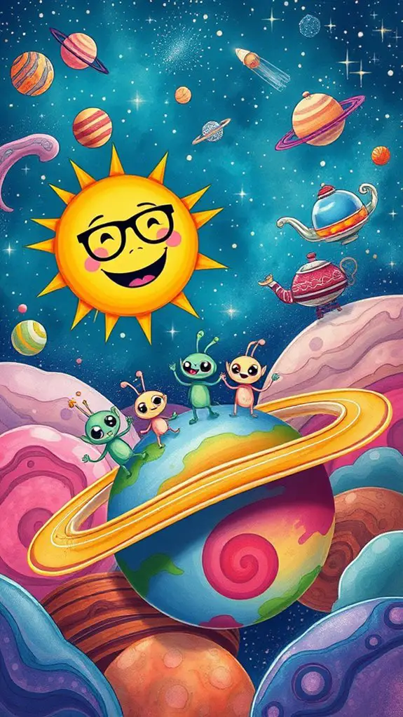playful cosmic exploration artwork