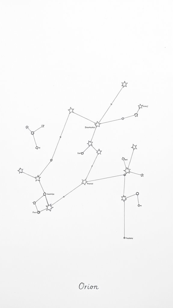 realistic star constellation sketches