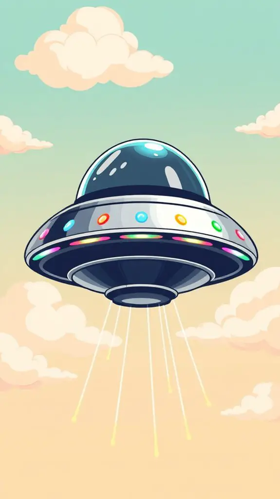 retro ufo clipart design