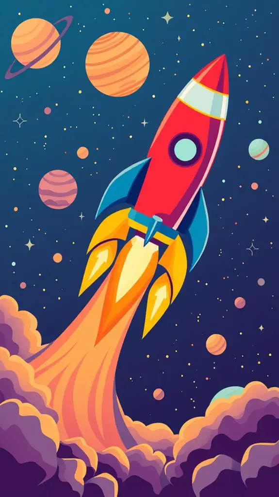 rocket ship mission clipart